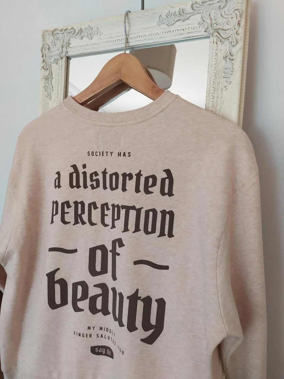 Mattelsa Sweatshirt Surdimensionné Déclaration Crème Femme S Coton – photo 9